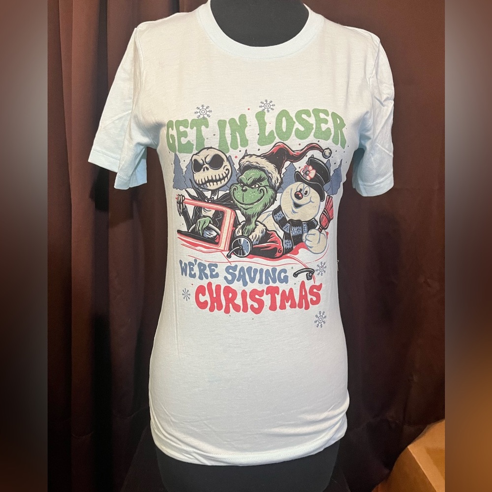 Get In Loser….. Bella-Canvas Tee, Ice Blue color